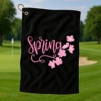 Spring Flower Golf Towel thumb 1