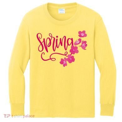 Spring Flower Kids Long Sleeve Shirt