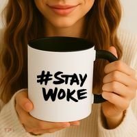 #Staywoke Funny Stay Woke Meme Coffee Mug thumb 3