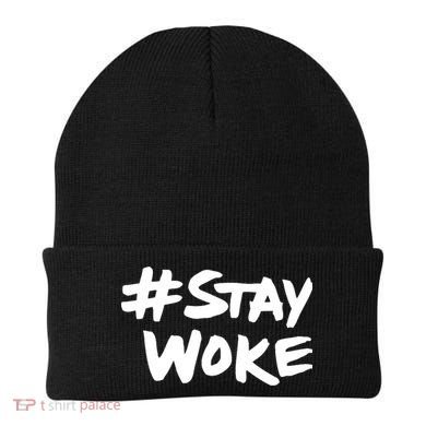 #Staywoke Funny Stay Woke Meme Beanie