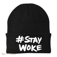 #Staywoke Funny Stay Woke Meme Beanie thumb 0