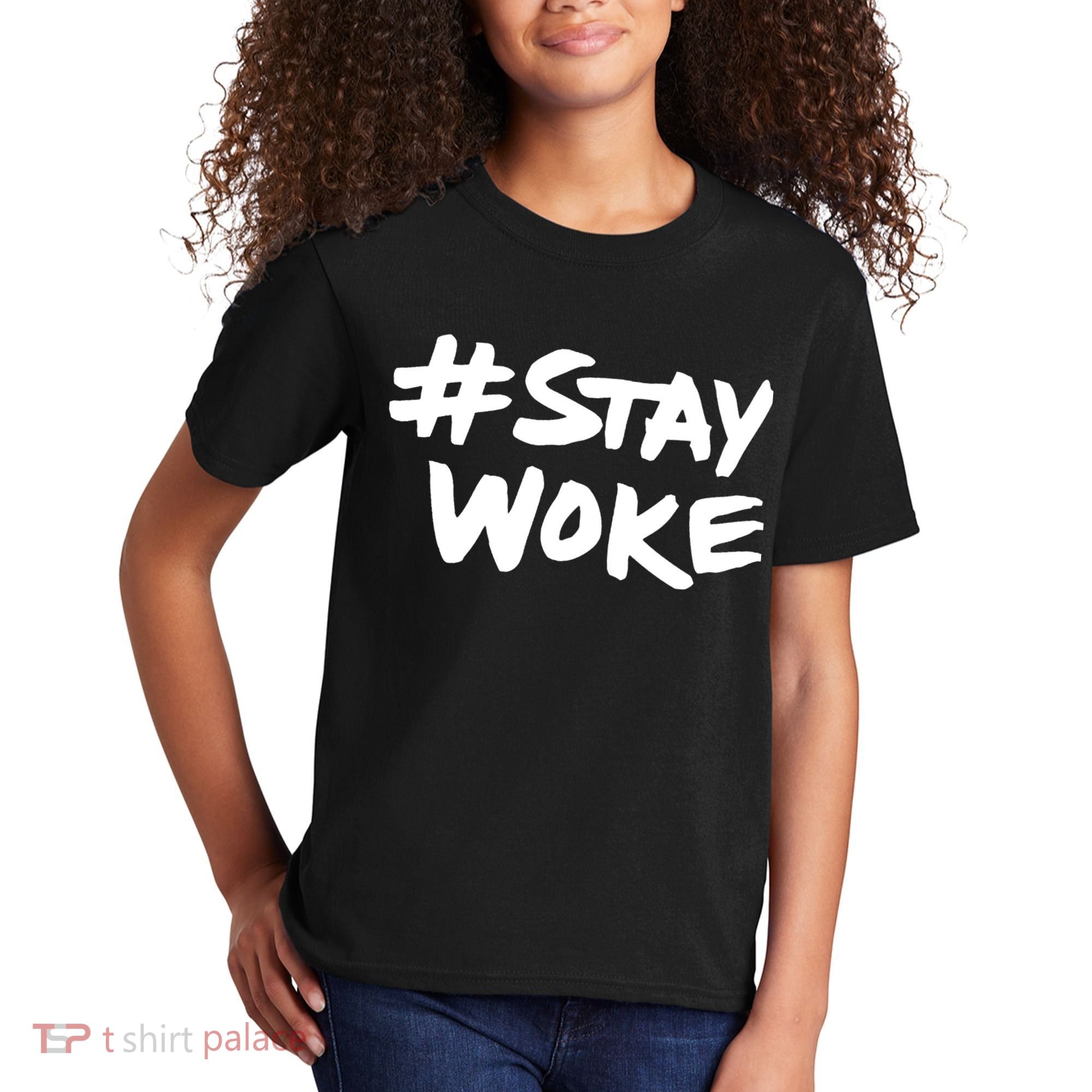 #Staywoke Funny Stay Woke Meme Kids T-Shirt