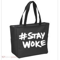 #Staywoke Funny Stay Woke Meme Tote Bag thumb 2