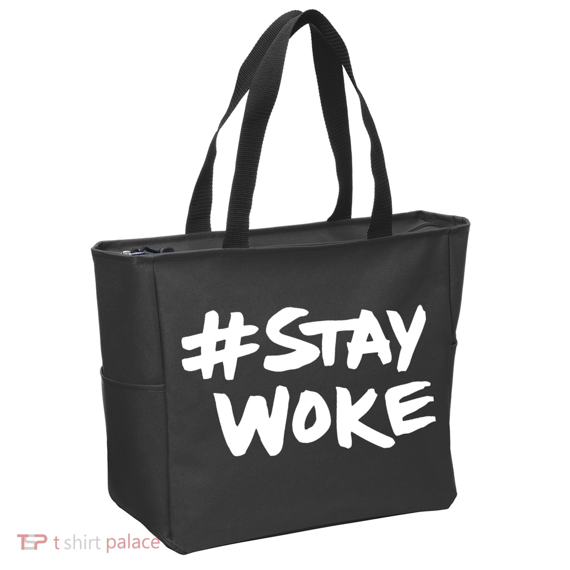 #Staywoke Funny Stay Woke Meme Tote Bag