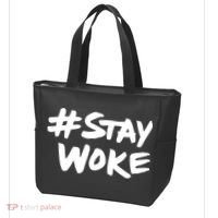 #Staywoke Funny Stay Woke Meme Tote Bag thumb 3