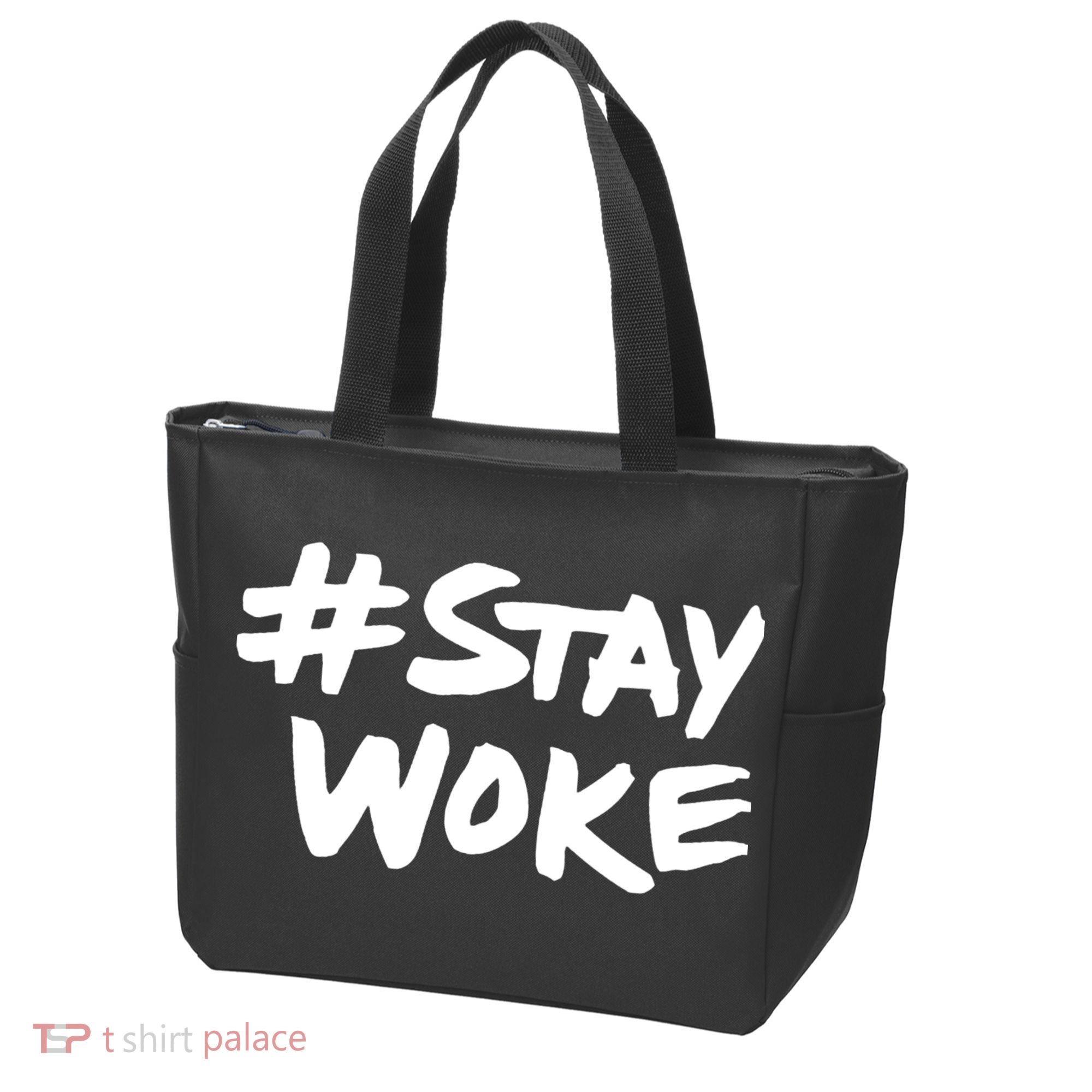 #Staywoke Funny Stay Woke Meme Tote Bag