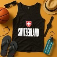 Swiss Flag Switzerland Souvenir Schweiz Gift Suisse Svizzera Tank Top thumb 4