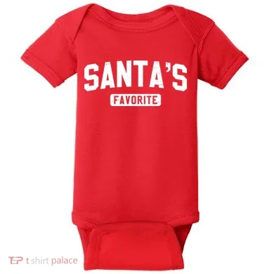 Santas Favorite Baby Bodysuit