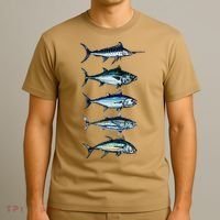 Saltwater Fish Species Swordfish Fishing Camping Hunting T-Shirt thumb 3