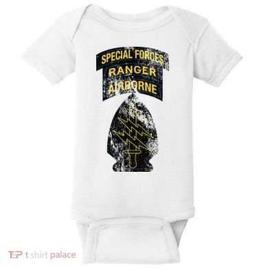 Special Forces Sf Ranger Tab Retro Vintage Baby Bodysuit