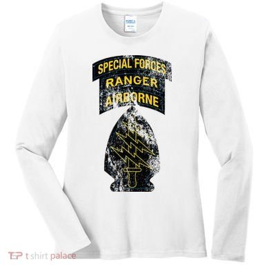 Special Forces Sf Ranger Tab Retro Vintage Women's Long Sleeve Shirt