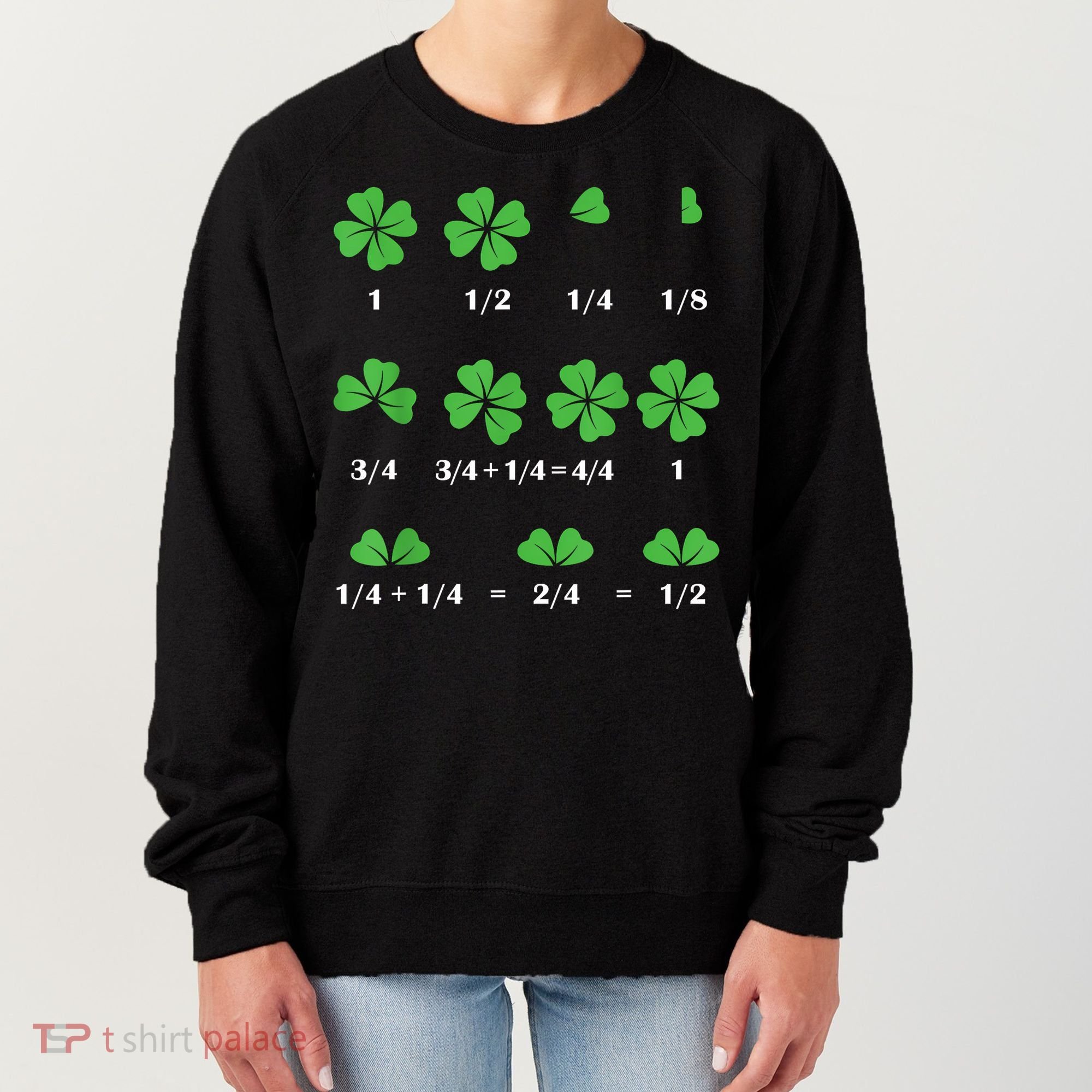 Shamrock Fraction St PatrickS Day Math Boy Women's Sweatshirt