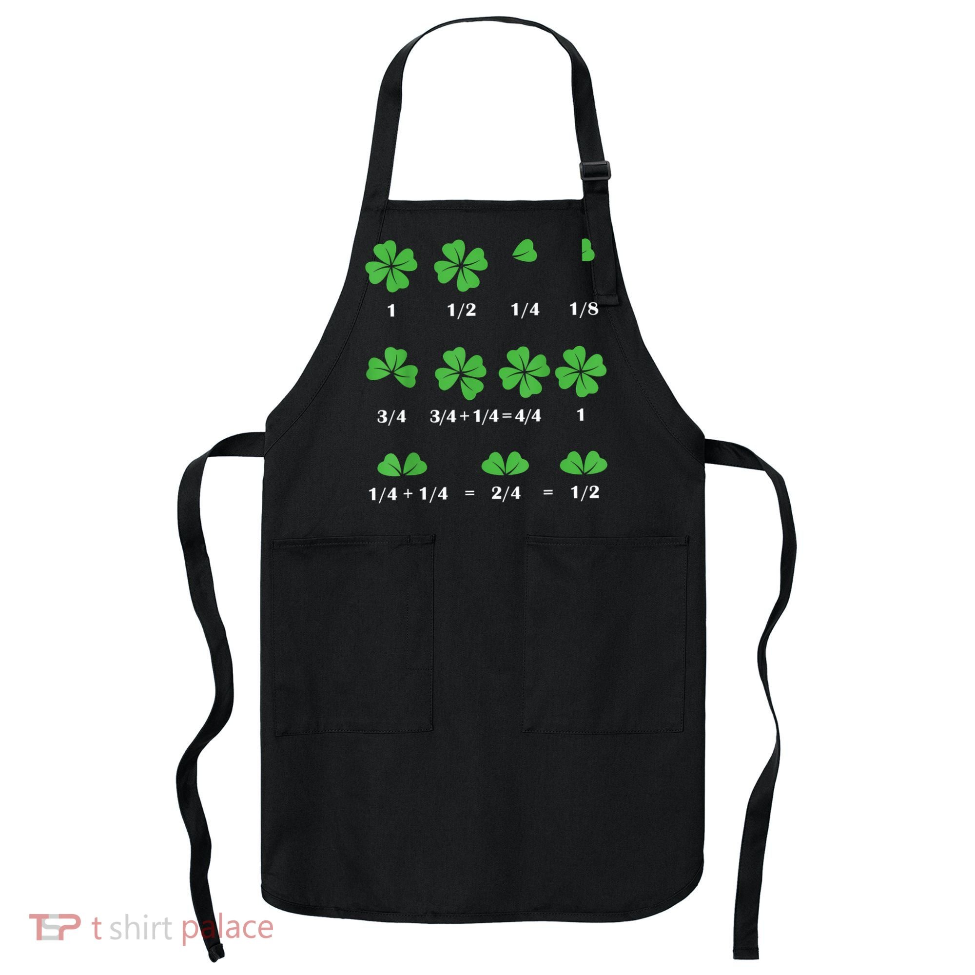 Shamrock Fraction St PatrickS Day Math Boy Apron
