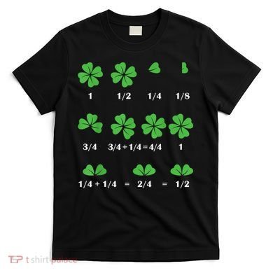 Shamrock Fraction St PatrickS Day Math Boy T-Shirt