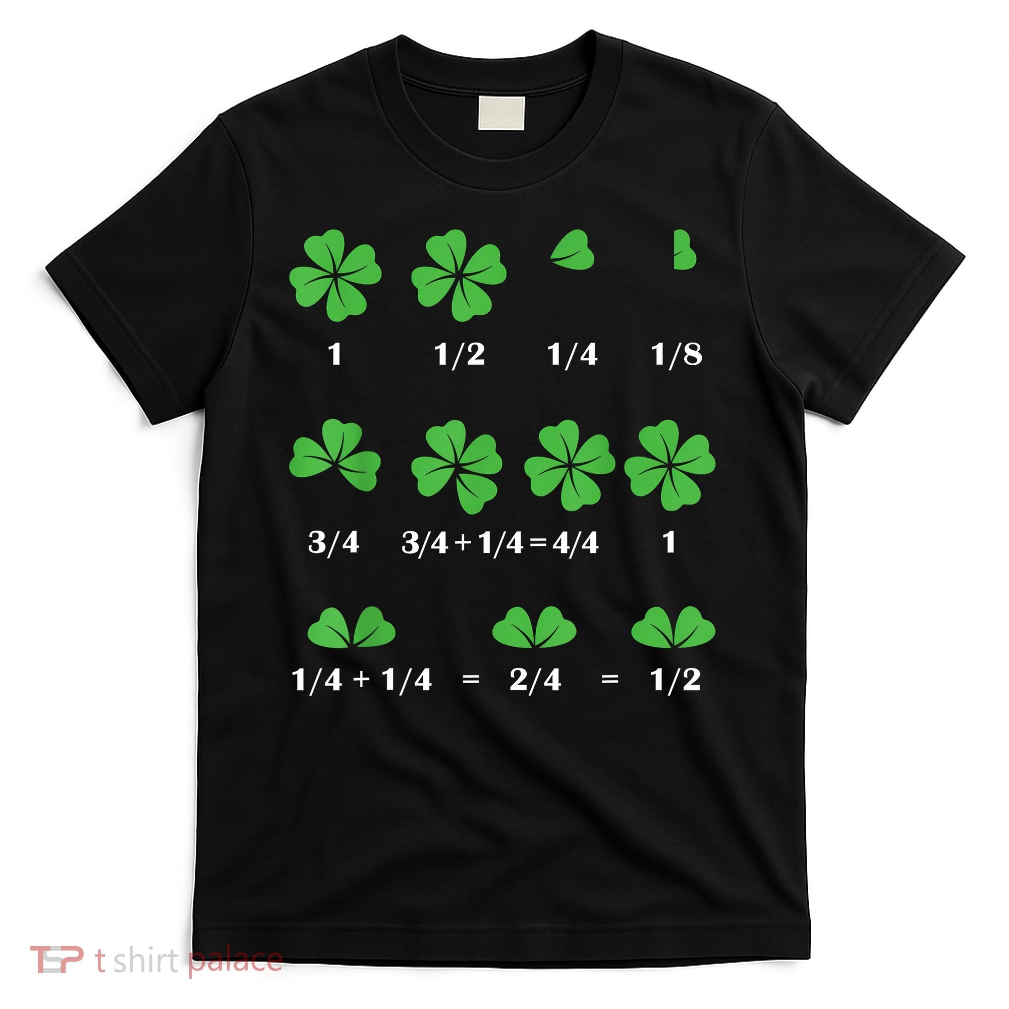 Shamrock Fraction St PatrickS Day Math Boy T-Shirt