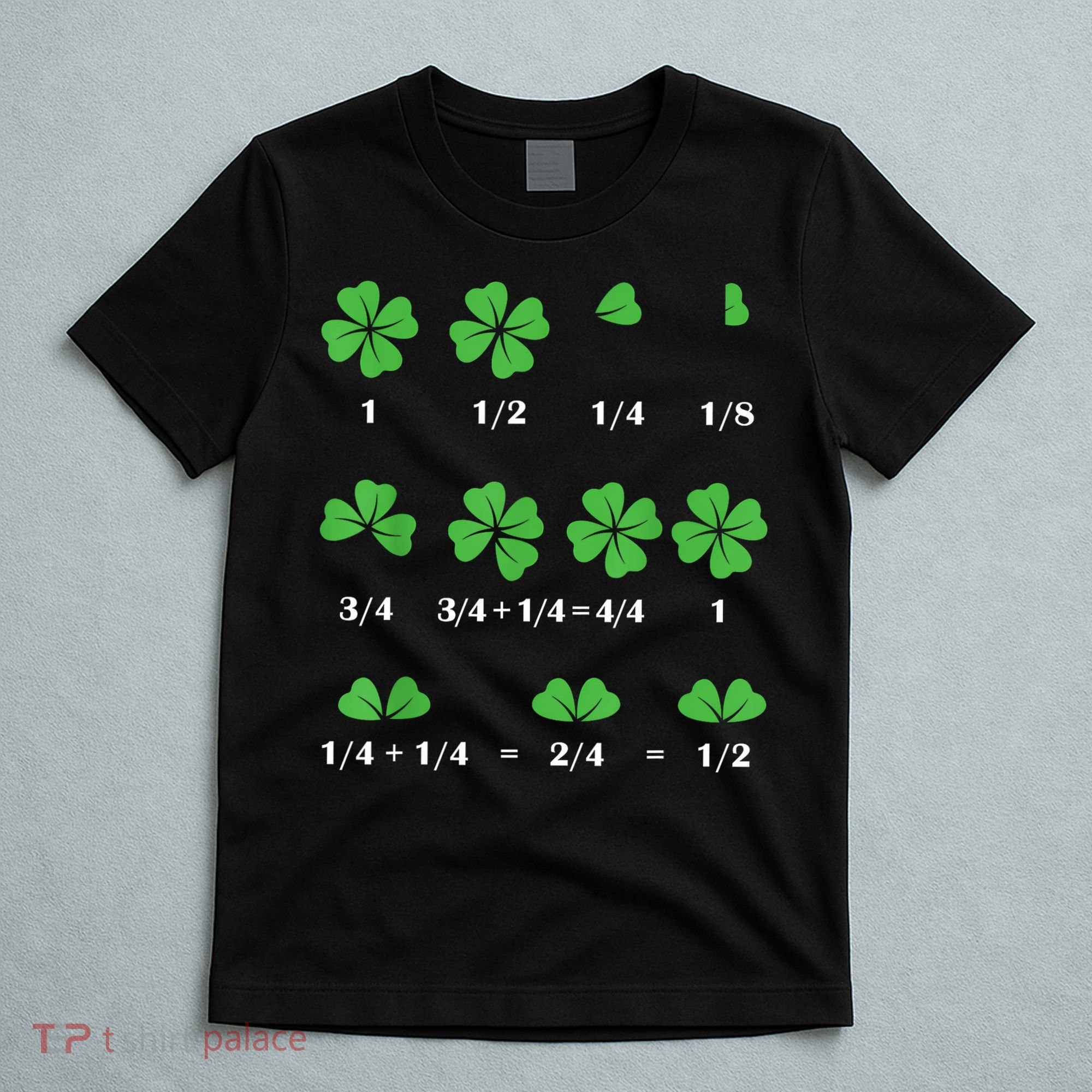 Shamrock Fraction St PatrickS Day Math Boy T-Shirt
