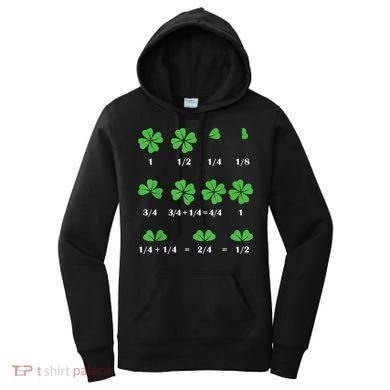 Shamrock Fraction St PatrickS Day Math Boy Women's Hoodie
