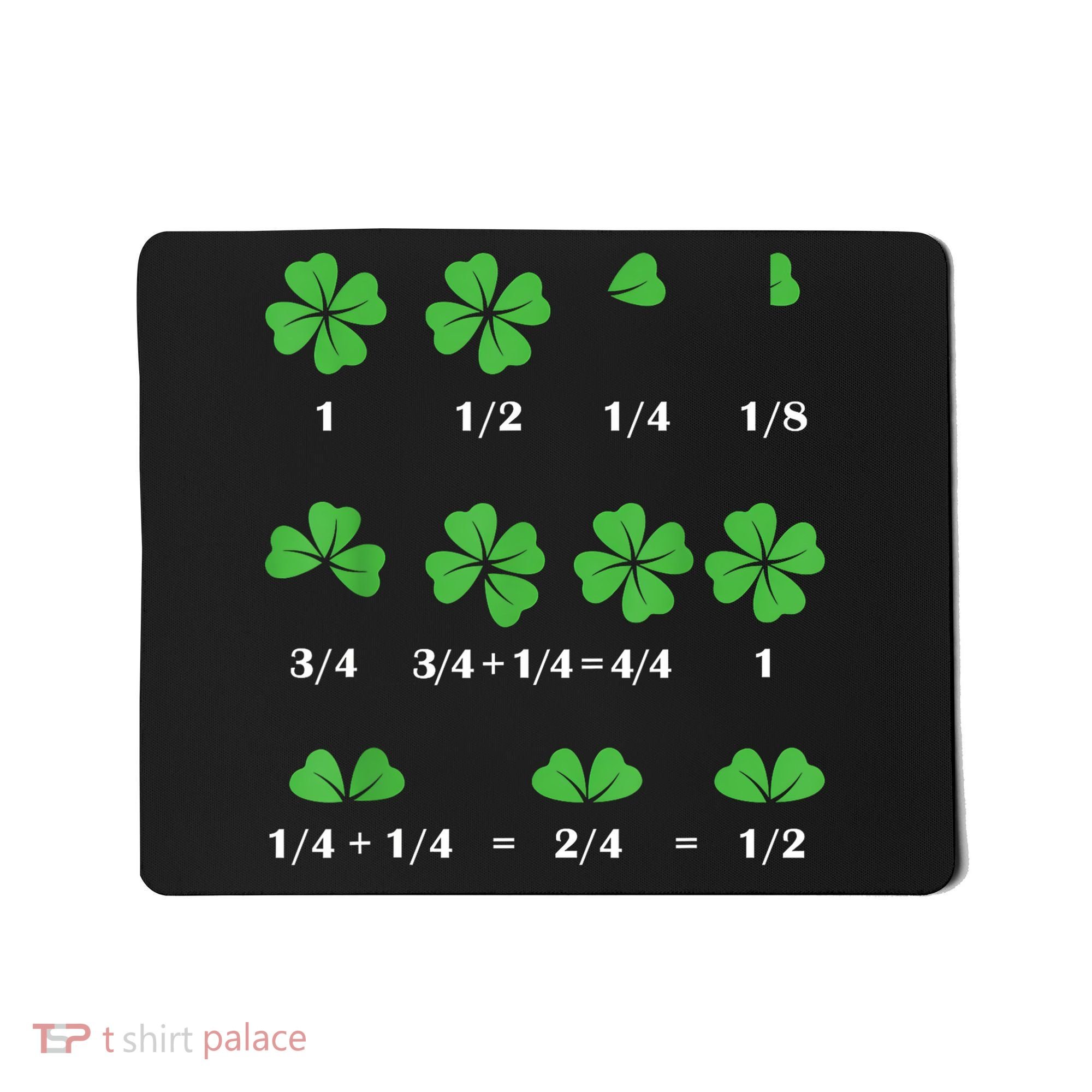 Shamrock Fraction St PatrickS Day Math Boy Mousepad