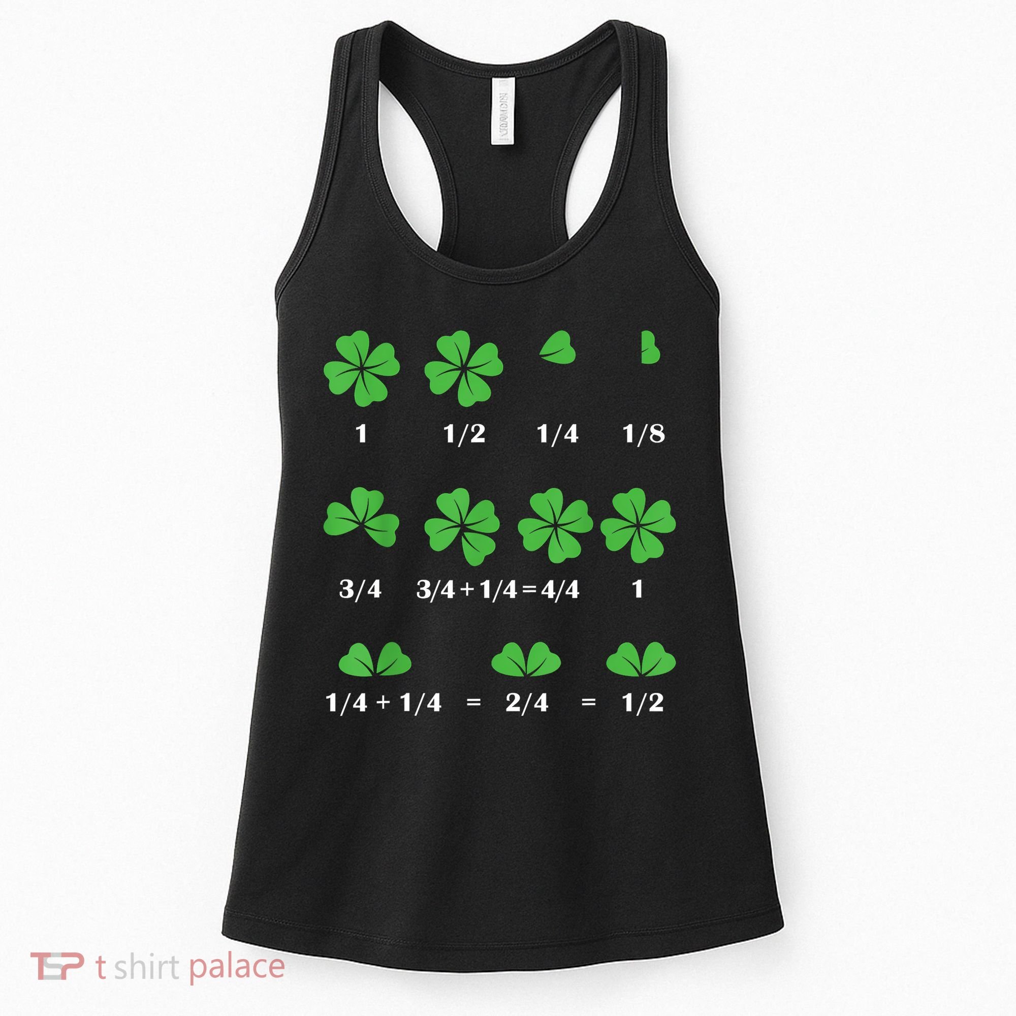 Shamrock Fraction St PatrickS Day Math Boy Women's Tank Top