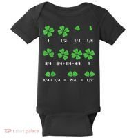 Shamrock Fraction St PatrickS Day Math Boy Baby Bodysuit thumb 0