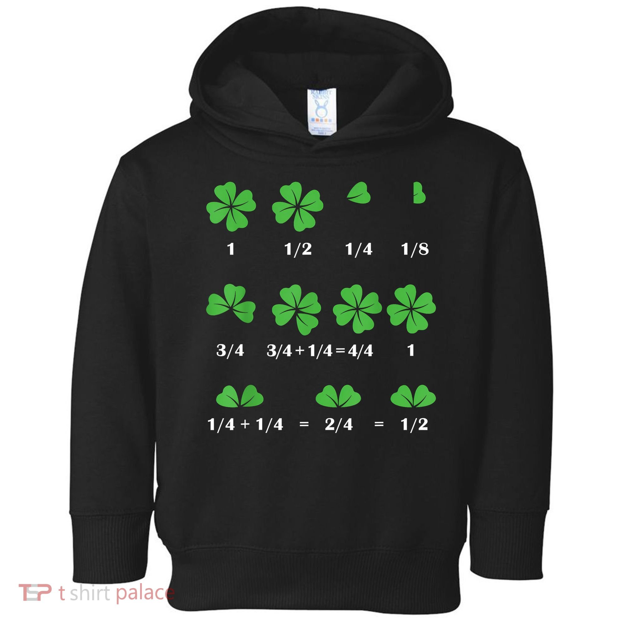 Shamrock Fraction St PatrickS Day Math Boy Toddler Hoodie