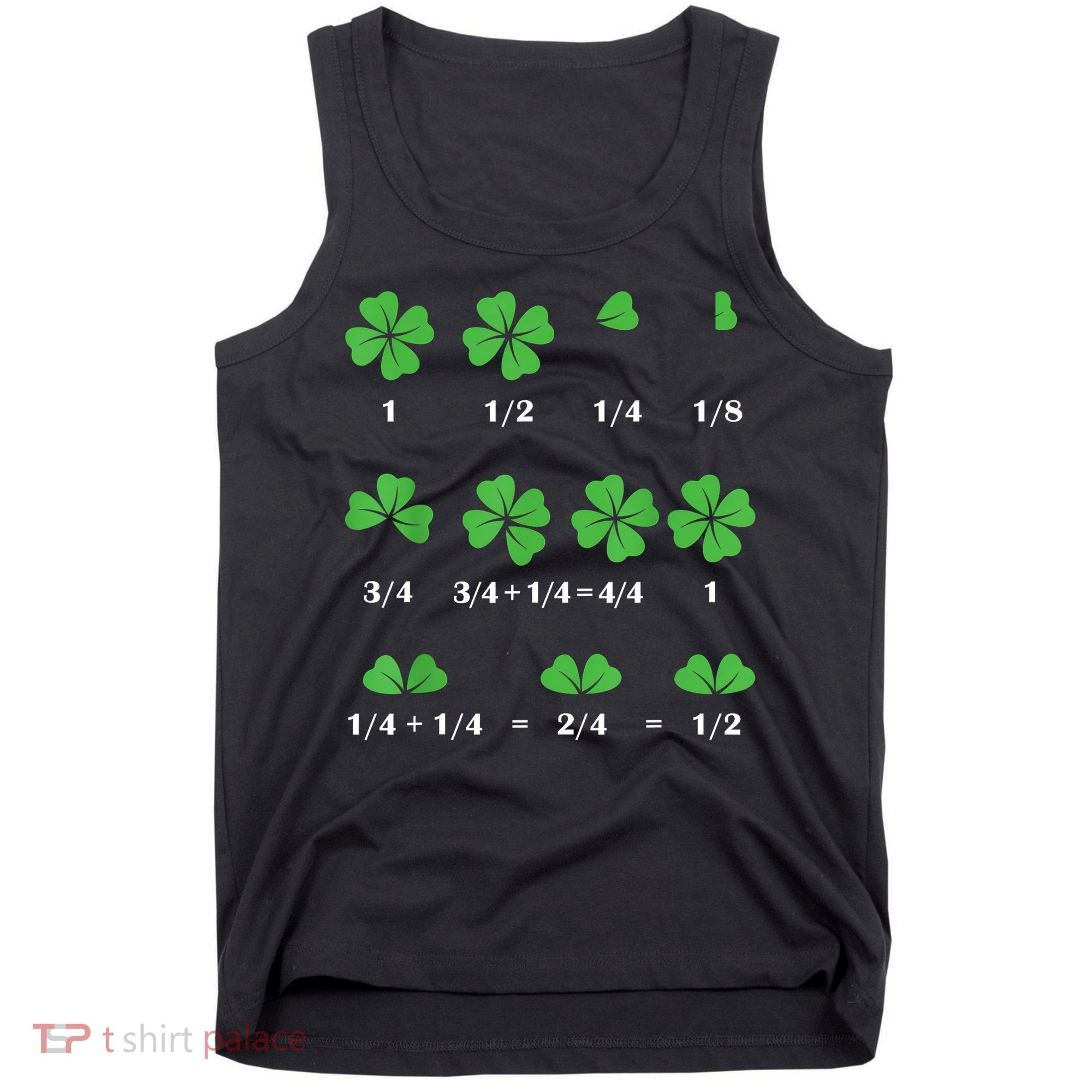 Shamrock Fraction St PatrickS Day Math Boy Tank Top