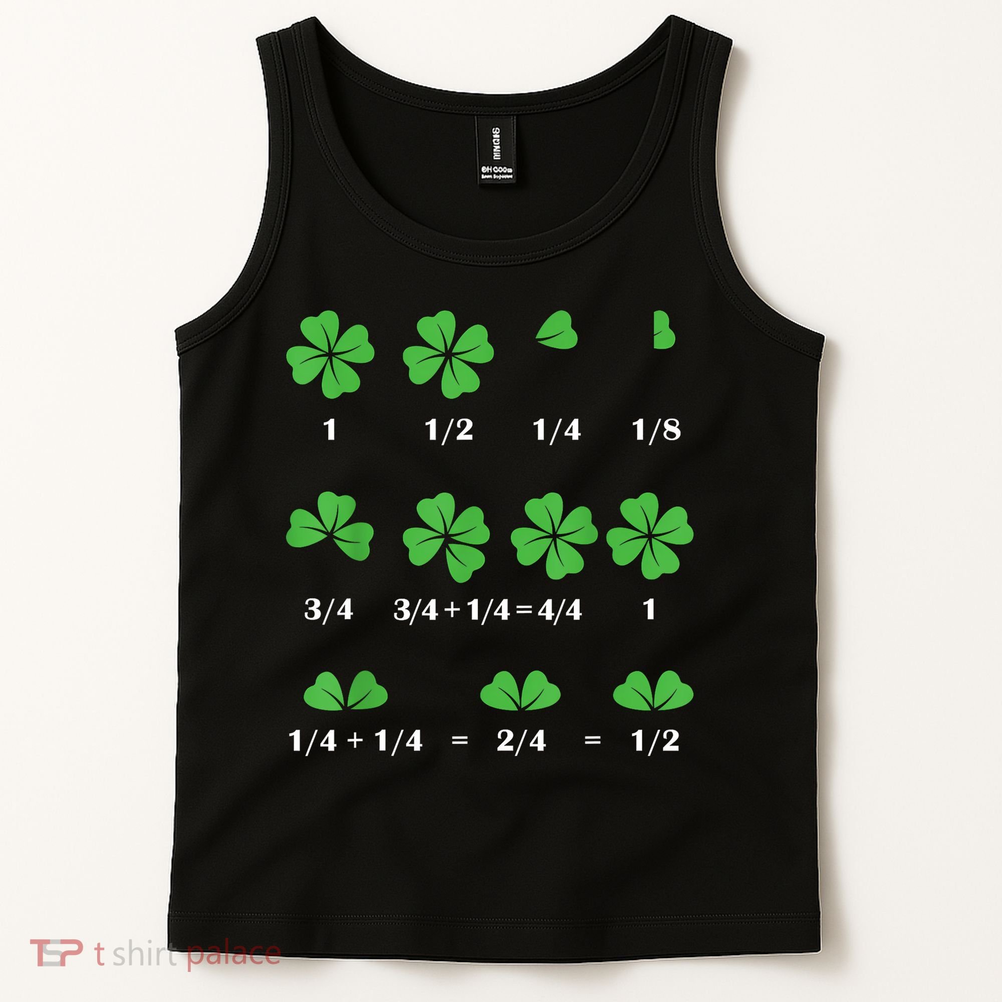 Shamrock Fraction St PatrickS Day Math Boy Tank Top