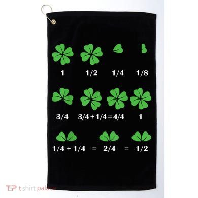 Shamrock Fraction St PatrickS Day Math Boy Golf Towel