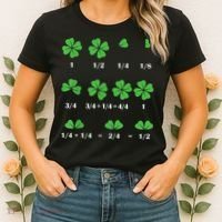 Shamrock Fraction St PatrickS Day Math Boy Women's T-Shirt thumb 2