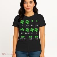 Shamrock Fraction St PatrickS Day Math Boy Women's T-Shirt thumb 4
