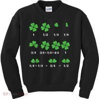 Shamrock Fraction St PatrickS Day Math Boy Kids Sweatshirt thumb 0