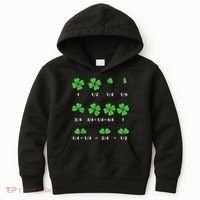 Shamrock Fraction St PatrickS Day Math Boy Kids Hoodie thumb 0