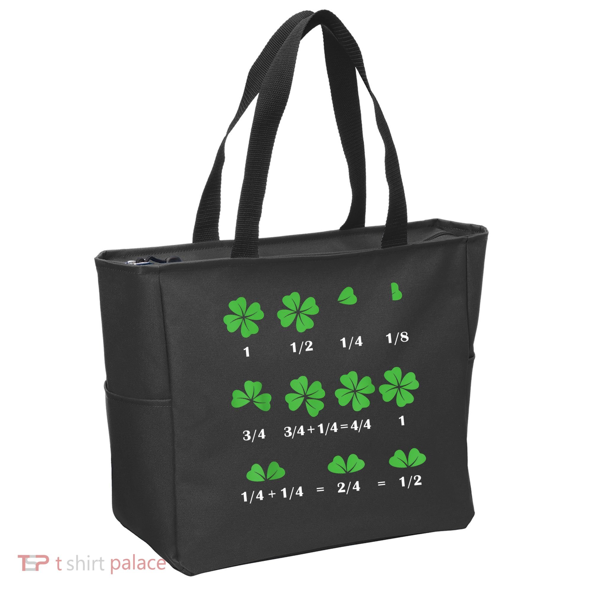 Shamrock Fraction St PatrickS Day Math Boy Tote Bag