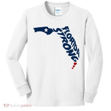 Support Florida Stay Western Strong Florida S.T.A.T.E Kids Long Sleeve Shirt
