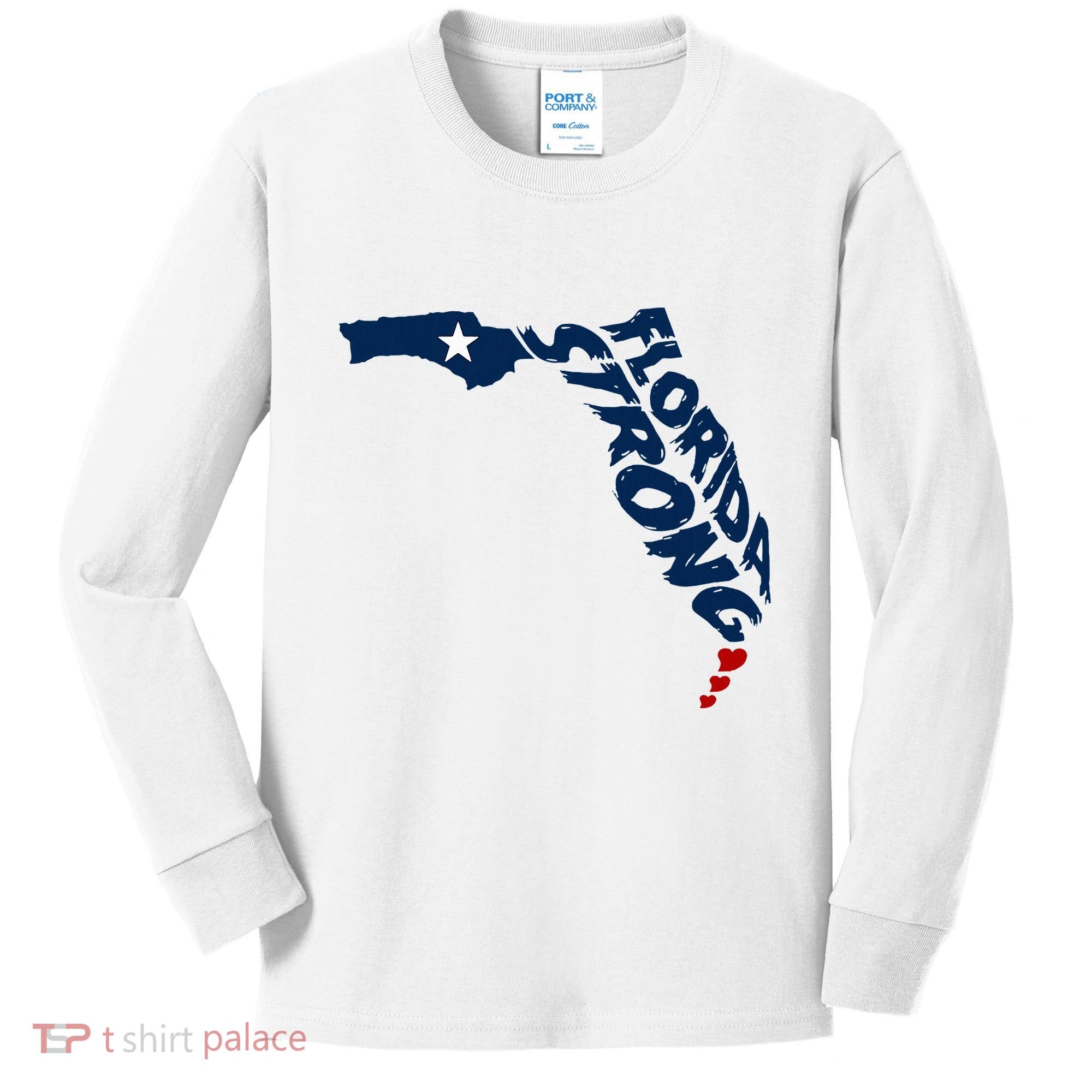 Support Florida Stay Western Strong Florida S.T.A.T.E Kids Long Sleeve Shirt