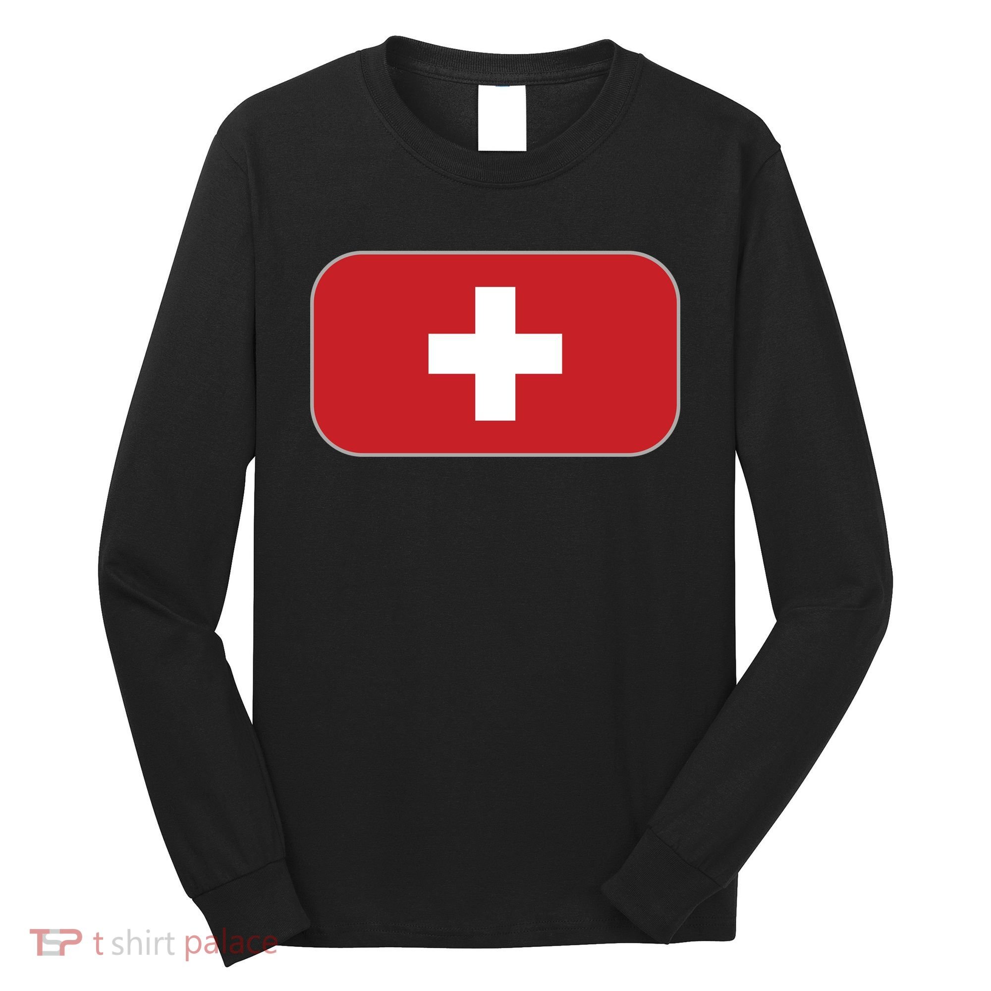 Switzerland Flag Soccer Team World Cup 2022 Swiss Flag Long Sleeve Shirt