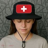 Switzerland Flag Soccer Team World Cup 2022 Swiss Flag Bucket Hat thumb 3
