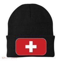 Switzerland Flag Soccer Team World Cup 2022 Swiss Flag Beanie thumb 0