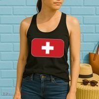 Switzerland Flag Soccer Team World Cup 2022 Swiss Flag Women's Tank Top thumb 2