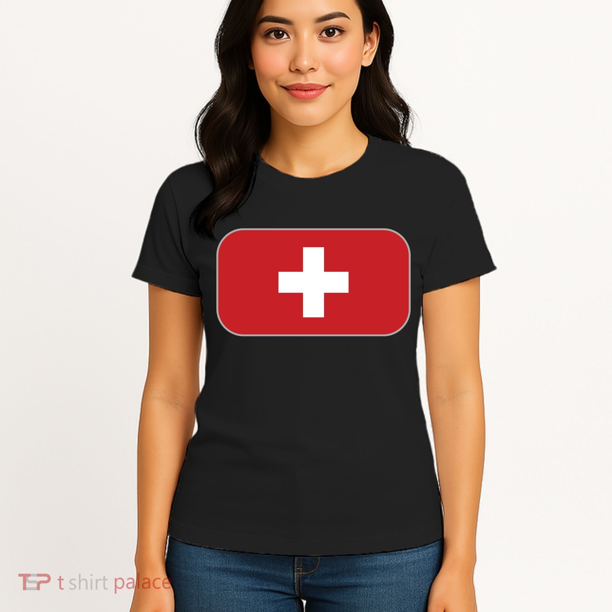 Switzerland Flag Soccer Team World Cup 2022 Swiss Flag Women's T-Shirt