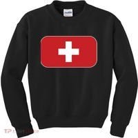 Switzerland Flag Soccer Team World Cup 2022 Swiss Flag Kids Sweatshirt thumb 0