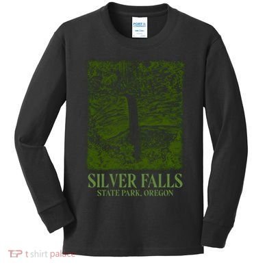 Silver Falls State Park Oregon Kids Long Sleeve Shirt