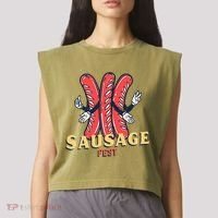 Sausage Fest Sausage Garment-Dyed Women's Muscle Tee thumb 2