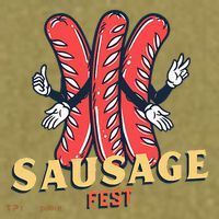 Sausage Fest Sausage Garment-Dyed Women's Muscle Tee thumb 6