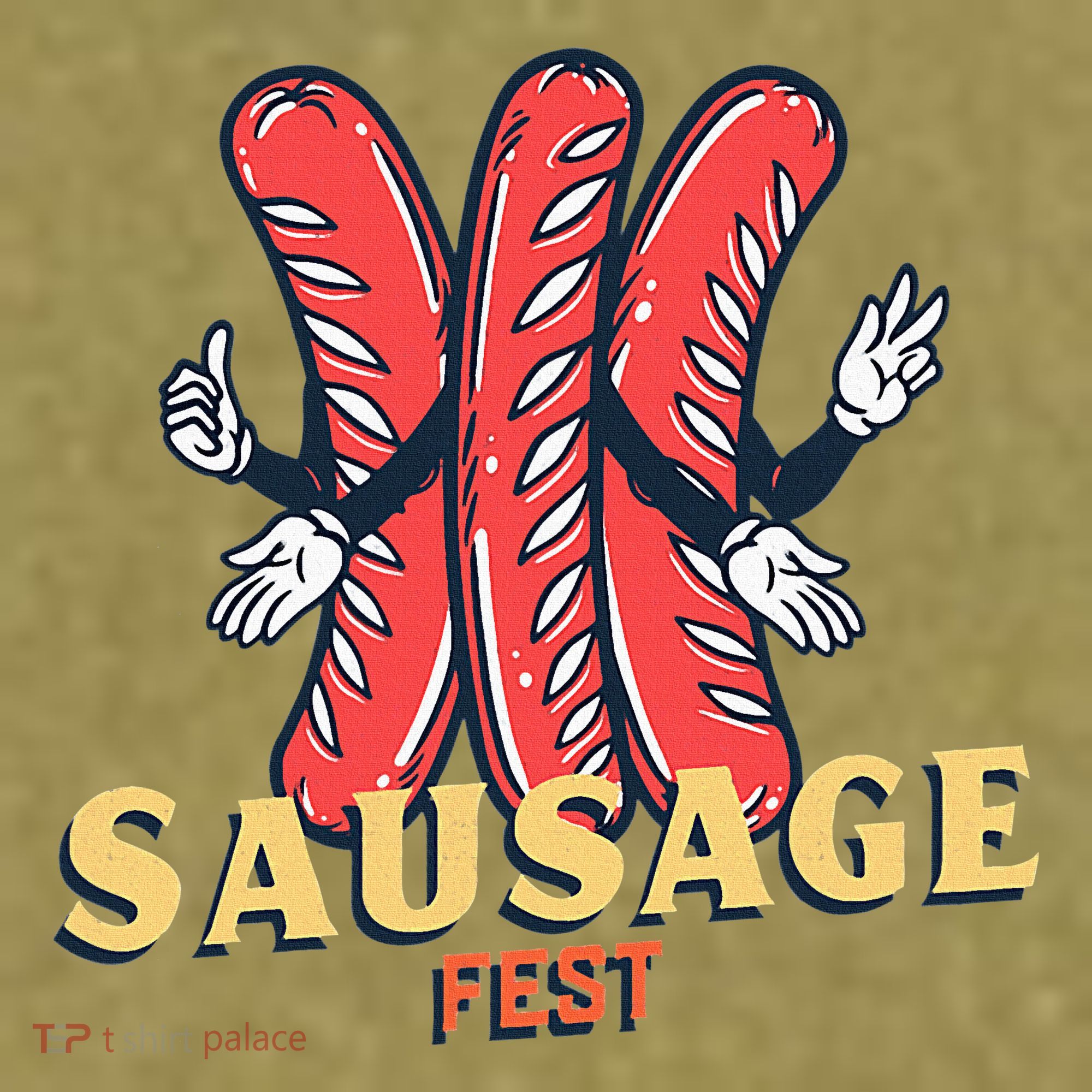 Sausage Fest Sausage Garment-Dyed Women's Muscle Tee
