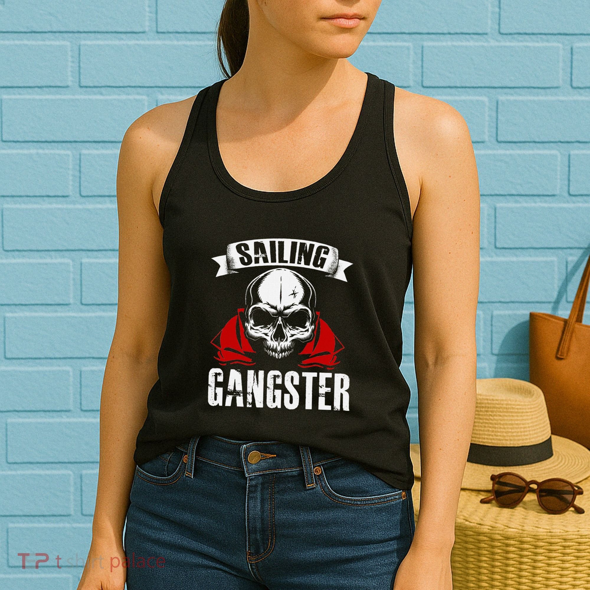 Sailing Funny Sailing Gangster Quote Sailor Sailboat Women's Tank Top