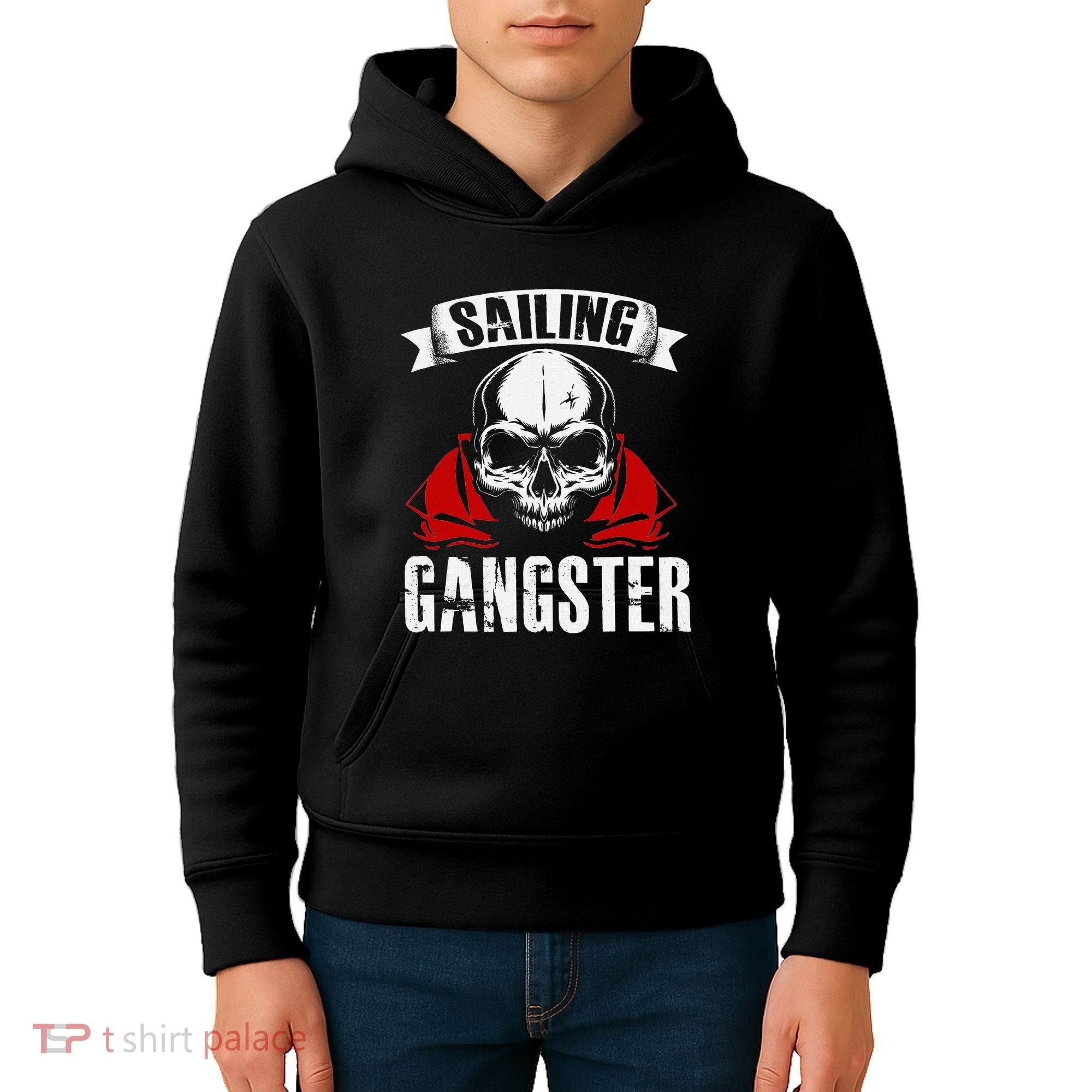 Sailing Funny Sailing Gangster Quote Sailor Sailboat Kids Hoodie