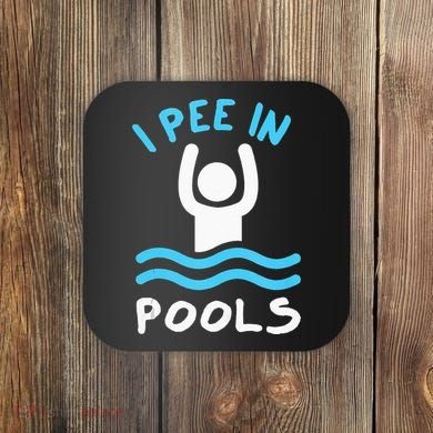 Swimmer Funny Swimming I Pee In Pools Coaster