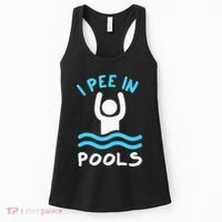 Swimmer Funny Swimming I Pee In Pools Women's Tank Top thumb 0