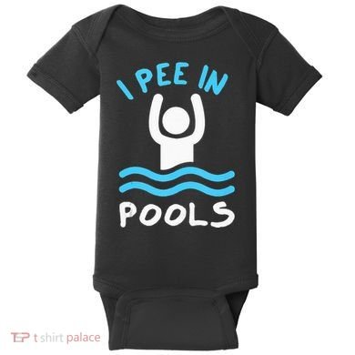 Swimmer Funny Swimming I Pee In Pools Baby Bodysuit